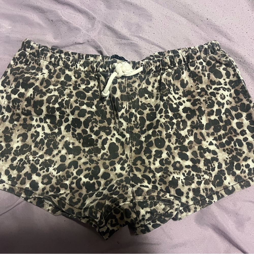Vanilla Star Animal Print Drawstring Shorts